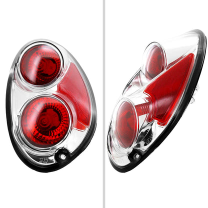 2001-2005 Chrysler PT Cruiser Tail Lights (Chrome Housing/Clear Lens)