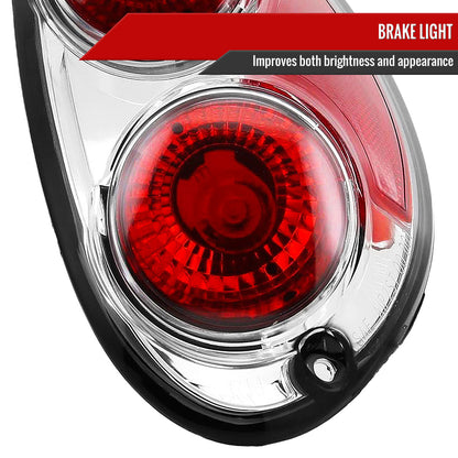 2001-2005 Chrysler PT Cruiser Tail Lights (Chrome Housing/Clear Lens)