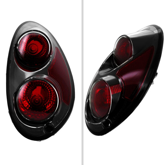 2001-2005 Chrysler PT Cruiser Tail Lights (Matte Black Housing/Clear Lens)