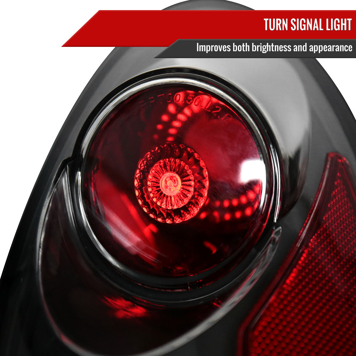 2001-2005 Chrysler PT Cruiser Tail Lights (Matte Black Housing/Clear Lens)