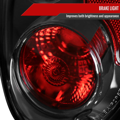 2001-2005 Chrysler PT Cruiser Tail Lights (Matte Black Housing/Clear Lens)