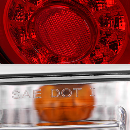 1989-1994 Nissan Skyline GT R32 JDM Red LED Tail Lights (Chrome Housing/Red Lens)