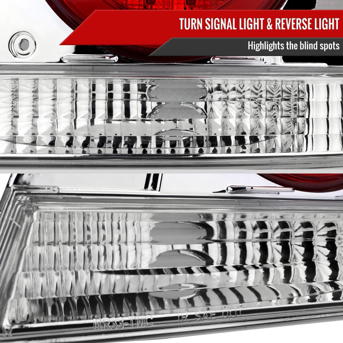 1995-1998 Nissan Skyline GT R33 JDM Red LED Tail Lights (Chrome Housing/Red Lens)