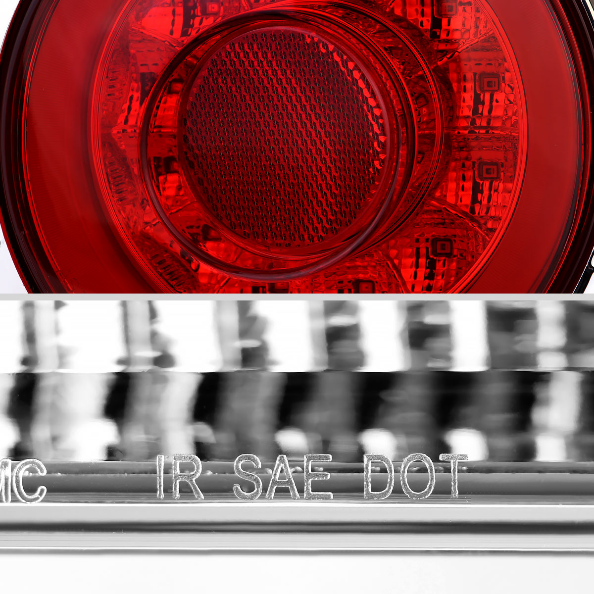 1995-1998 Nissan Skyline GT R33 JDM Red LED Tail Lights (Chrome Housing/Red Lens)