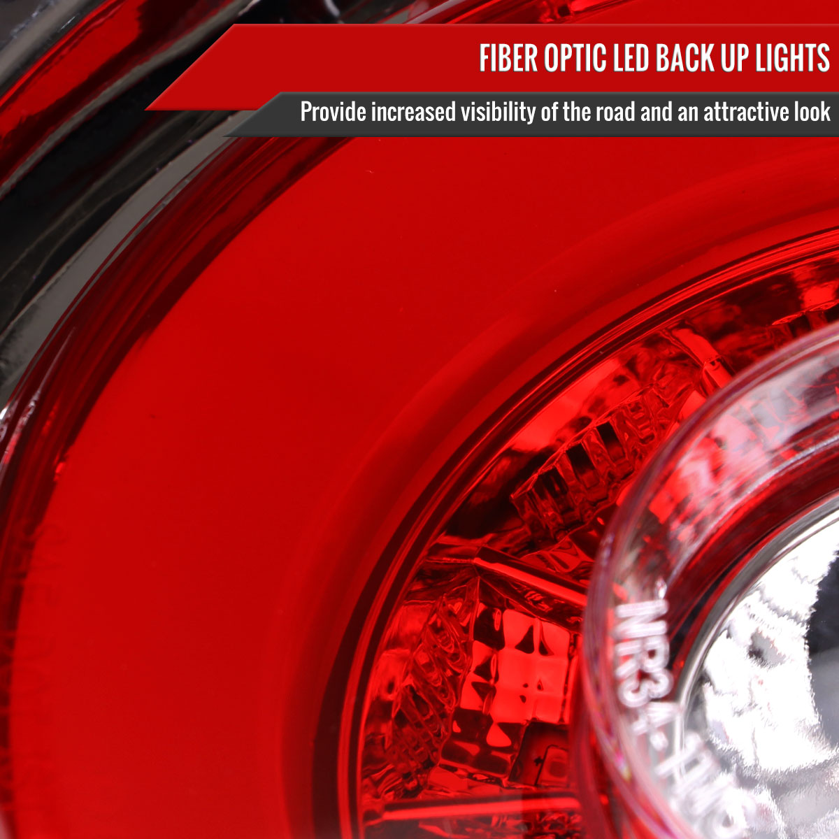 1999-2002 Nissan Skyline GT R34 JDM Red LED Tail Lights (Chrome Housing/Red Lens)
