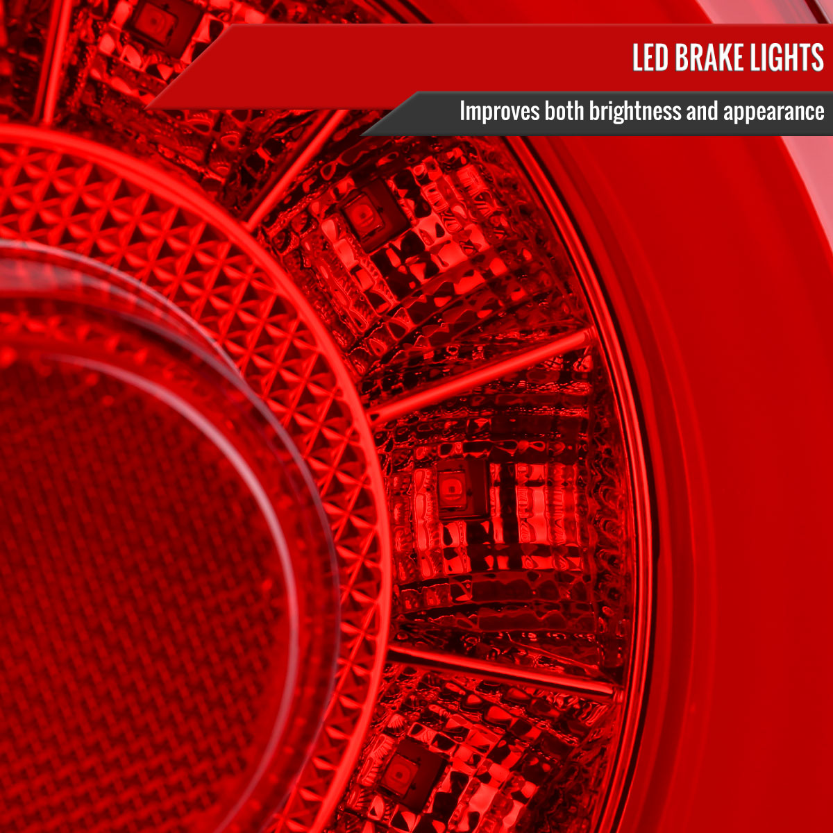1999-2002 Nissan Skyline GT R34 JDM Red LED Tail Lights (Chrome Housing/Red Lens)
