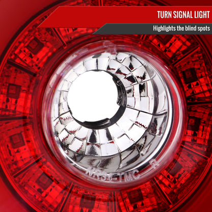 1999-2002 Nissan Skyline GT R34 JDM Red LED Tail Lights (Chrome Housing/Red Lens)