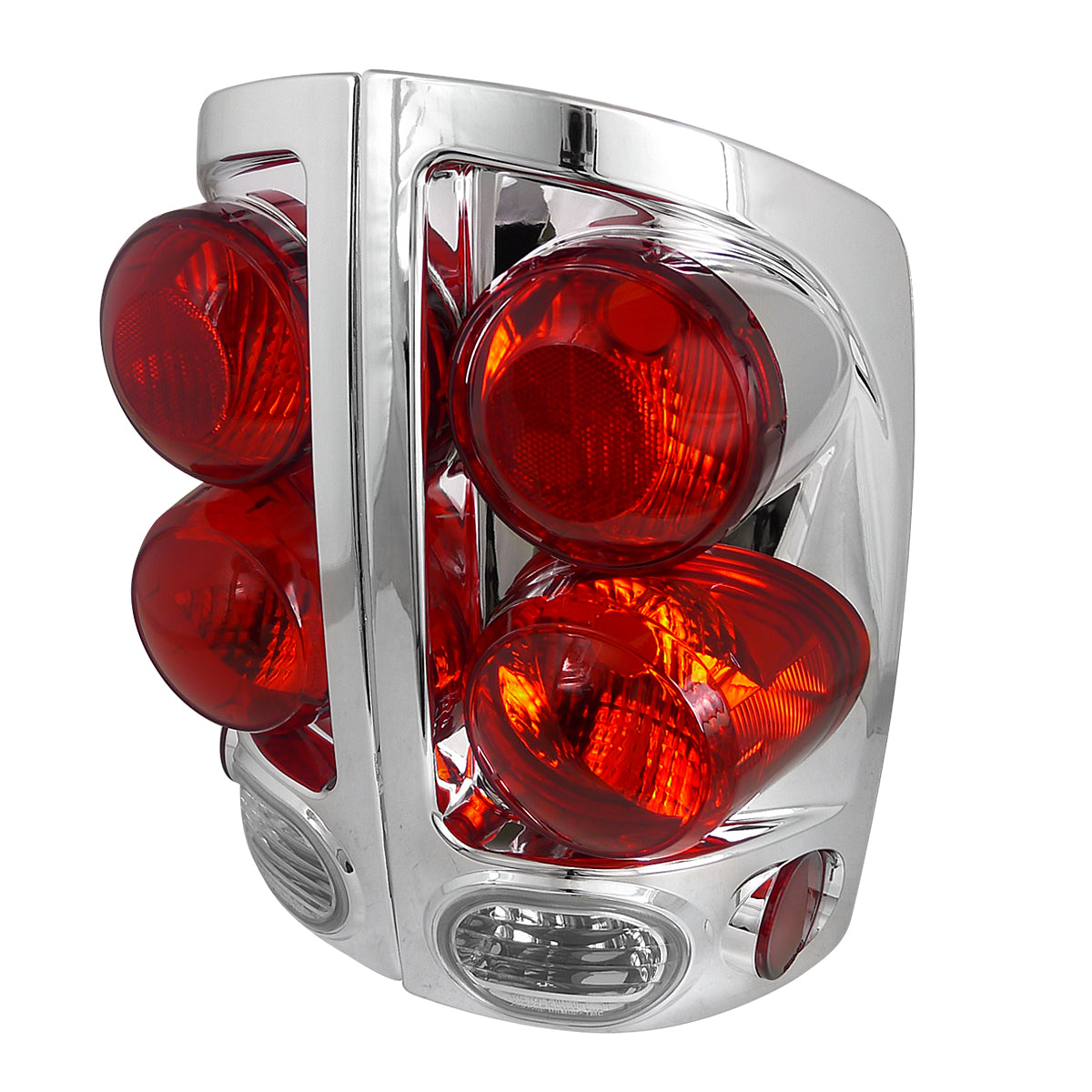 2002-2006 Dodge RAM Retro Style Tail Lights (Chrome Housing/Clear Lens)