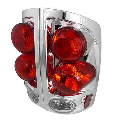 2002-2006 Dodge RAM Retro Style Tail Lights (Chrome Housing/Clear Lens)