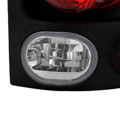 2002-2006 Dodge RAM Retro Style Tail Lights (Matte Black Housing/Clear Lens)