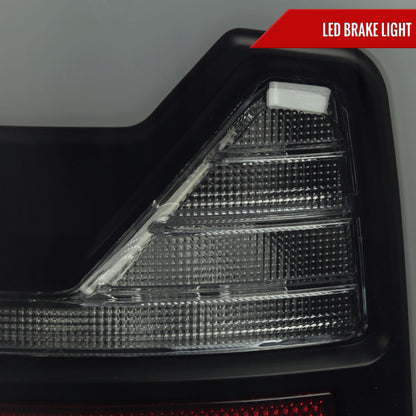 2002-2006 Dodge RAM 1500/2500/3500 White LED Bar Tail Lights (Matte Black Housing/Smoked Lens)
