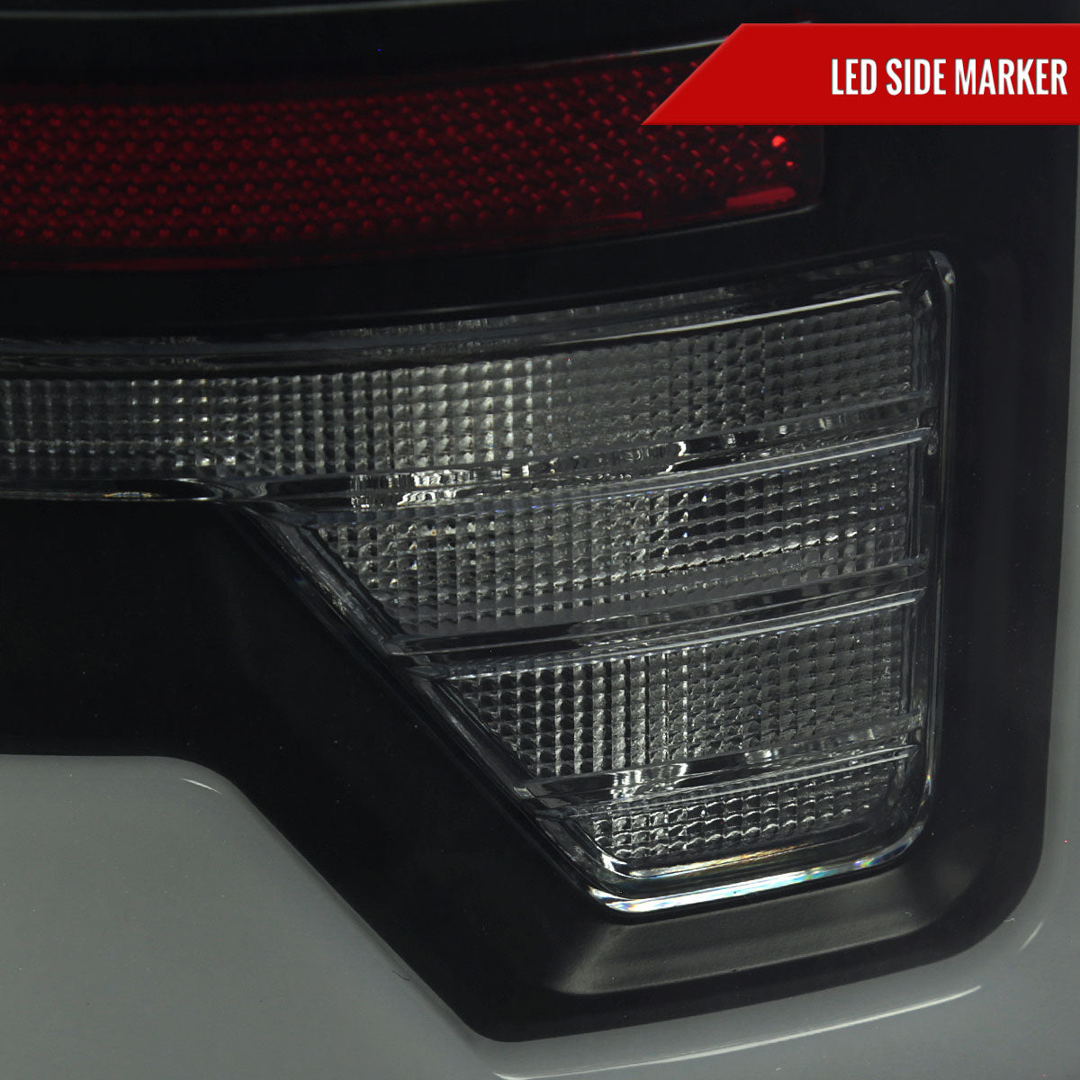 2002-2006 Dodge RAM 1500/2500/3500 White LED Bar Tail Lights (Matte Black Housing/Smoked Lens)