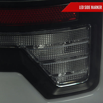 2002-2006 Dodge RAM 1500/2500/3500 White LED Bar Tail Lights (Matte Black Housing/Smoked Lens)