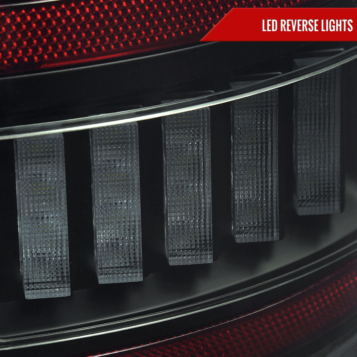2002-2006 Dodge RAM 1500/2500/3500 White LED Bar Tail Lights (Matte Black Housing/Smoked Lens)