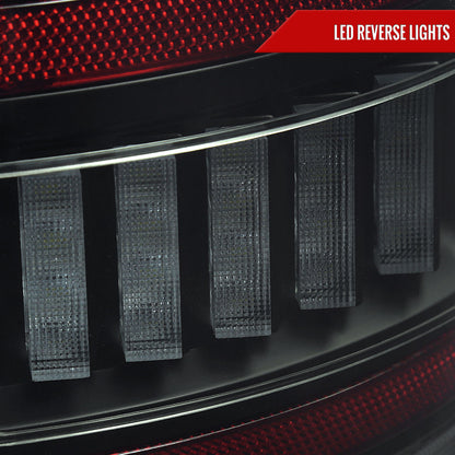 2002-2006 Dodge RAM 1500/2500/3500 White LED Bar Tail Lights (Matte Black Housing/Smoked Lens)