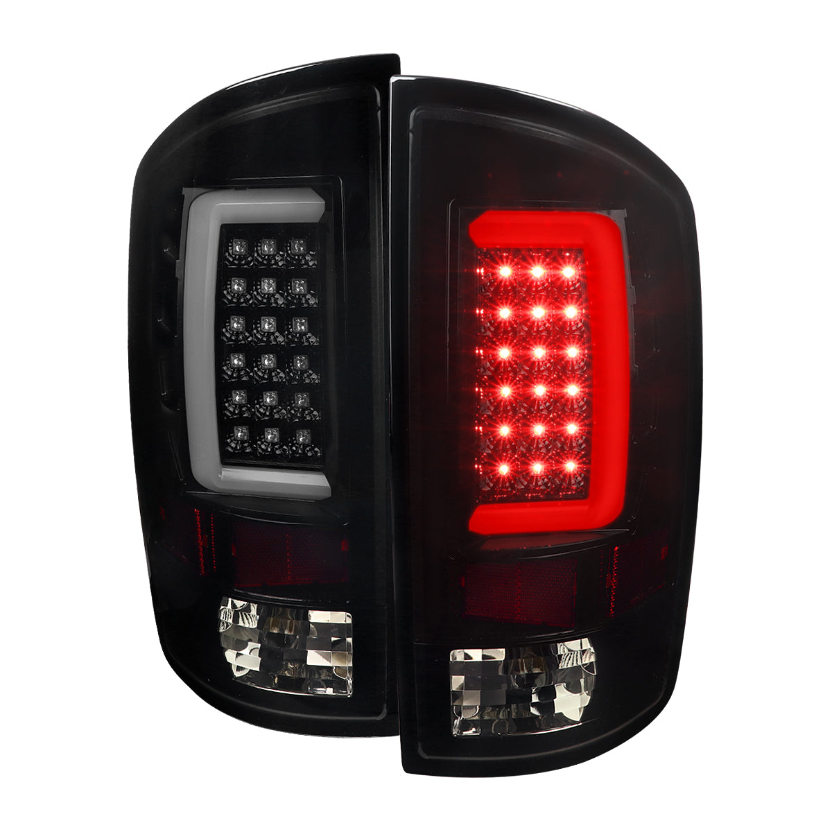 2002-2006 Dodge RAM 1500 2500 3500 LED Tail Lights -G2 (Glossy Black Housing/Smoked Lens)