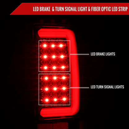 2002-2006 Dodge RAM 1500 2500 3500 LED Tail Lights -G2 (Jet Black Housing/Clear Lens)
