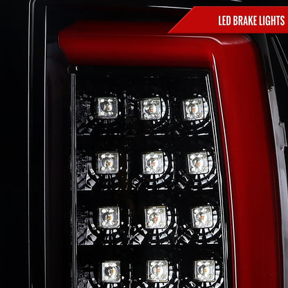 2002-2006 Dodge RAM 1500 2500 3500 LED Tail Lights -G2 (Jet Black Housing/Clear Lens)