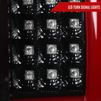 2002-2006 Dodge RAM 1500 2500 3500 LED Tail Lights -G2 (Jet Black Housing/Clear Lens)