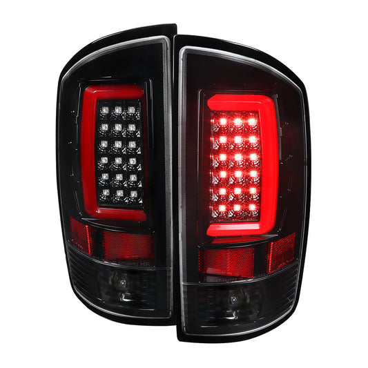 2002-2006 Dodge RAM 1500 2500 3500 LED Tail Lights -G2 (Jet Black Housing/Clear Lens)