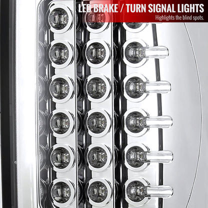 2002-2006 Dodge RAM LED Tail Lights (Chrome Housing/Clear Lens)