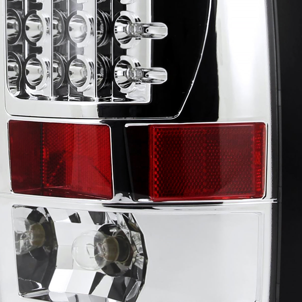 2002-2006 Dodge RAM LED Tail Lights (Chrome Housing/Clear Lens)