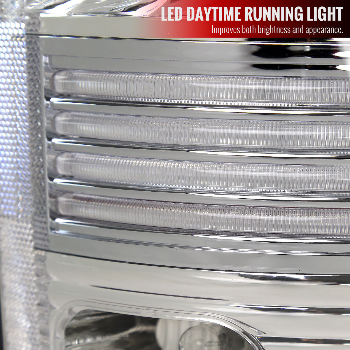 2002-2006 Dodge RAM V2 LED Tail Lights (Chrome Housing/Clear Lens)