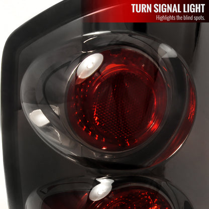 2002-2006 Dodge RAM Tail Lights (Chrome Housing/Smoked Lens)