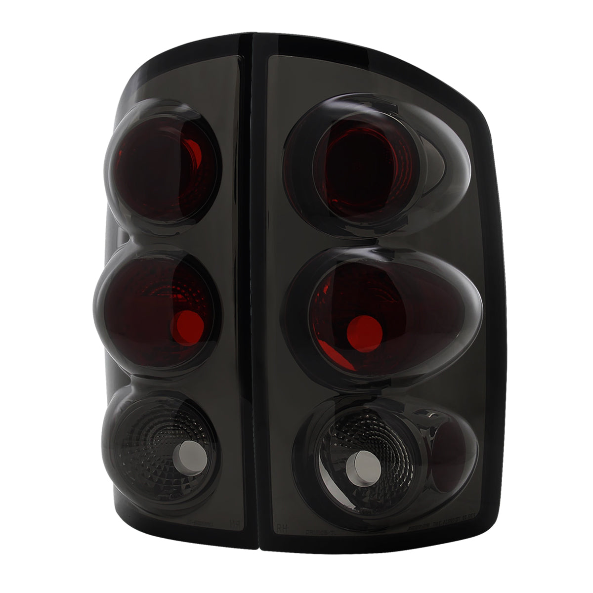 2002-2006 Dodge RAM Tail Lights (Chrome Housing/Smoked Lens)