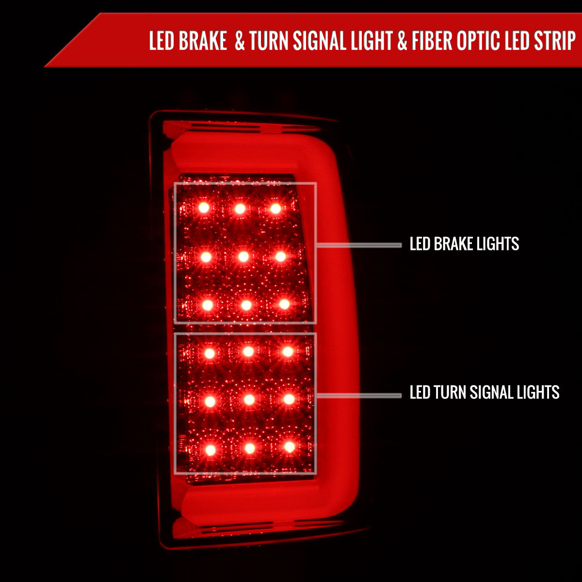 2002-2006 Dodge RAM 1500 2500 3500 LED Tail Lights -G2 (Chrome Housing/Smoked Lens)