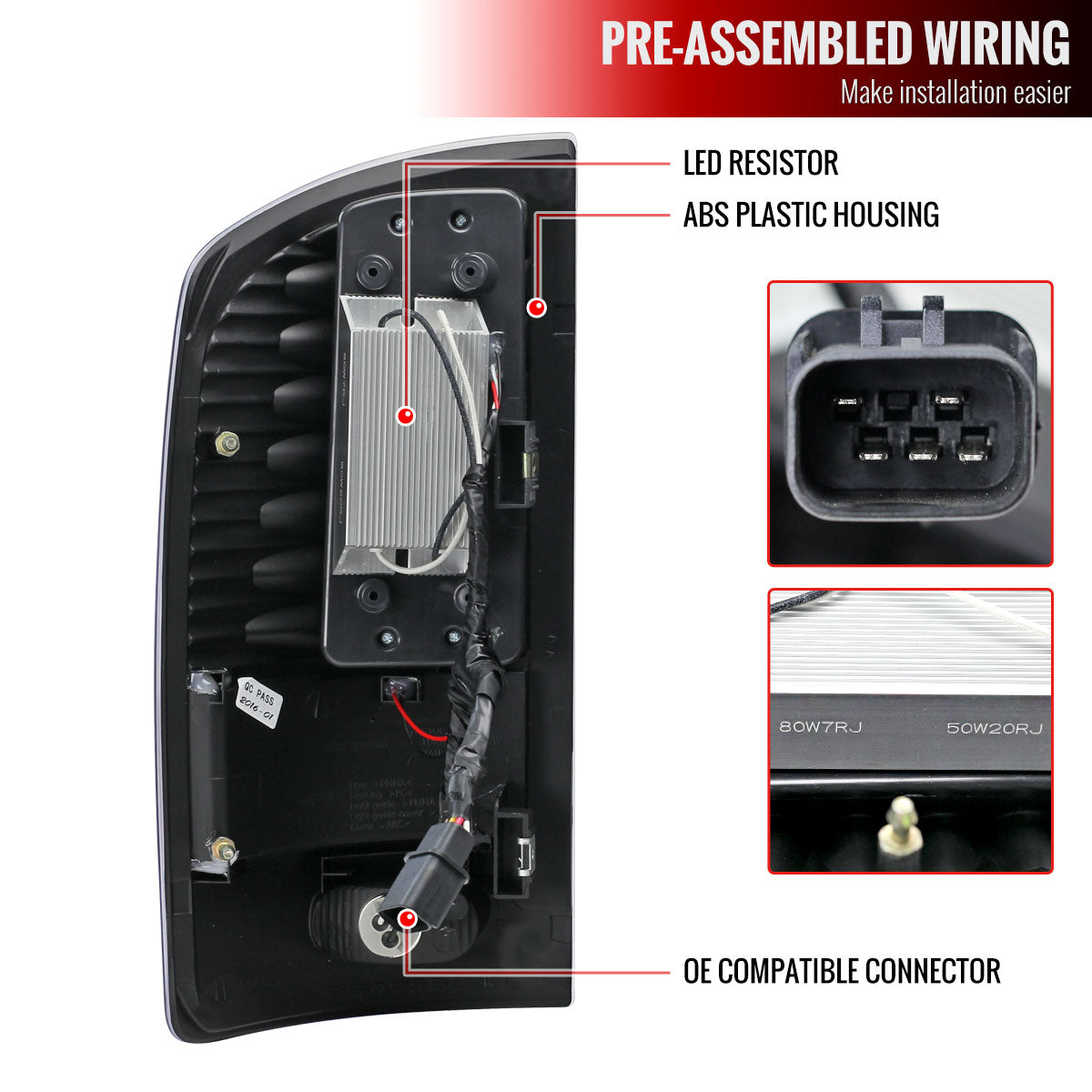 2002-2006 Dodge RAM V2 LED Tail Lights (Chrome Housing/Smoked Lens)