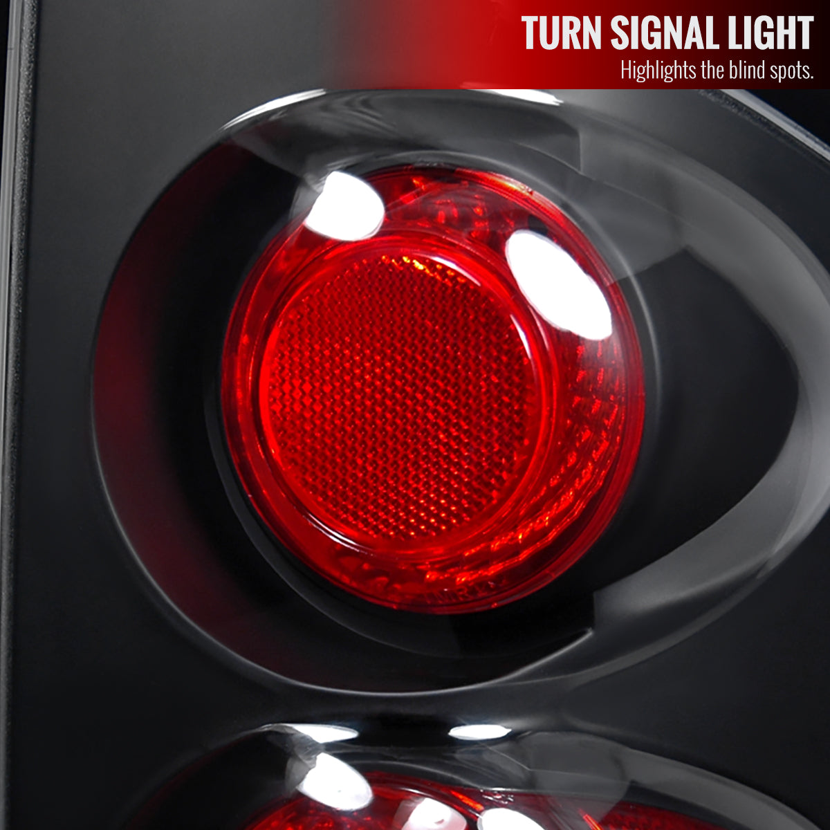 2002-2006 Dodge RAM Tail Lights (Matte Black Housing/Clear Lens)