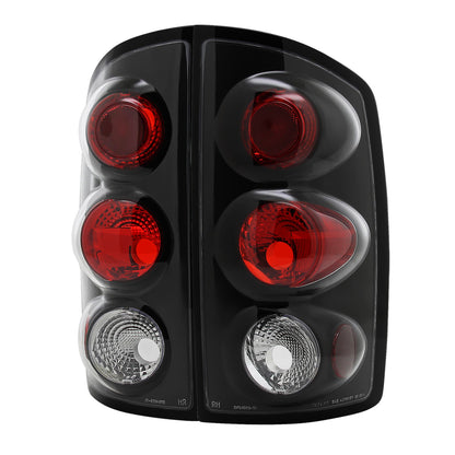 2002-2006 Dodge RAM Tail Lights (Matte Black Housing/Clear Lens)
