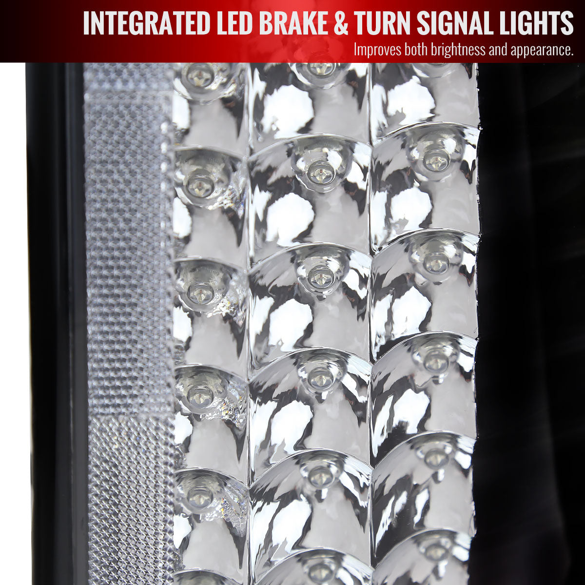 2002-2006 Dodge RAM LED Tail Lights (Matte Black Housing/Clear Lens)