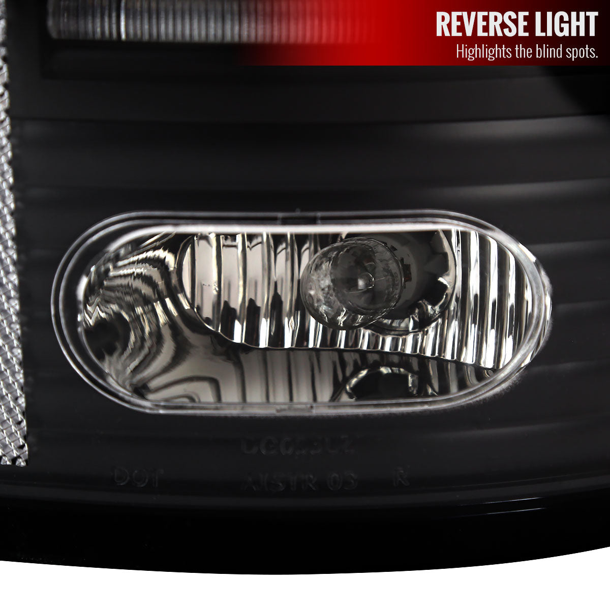 2002-2006 Dodge RAM LED Tail Lights (Matte Black Housing/Clear Lens)