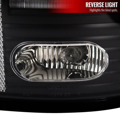 2002-2006 Dodge RAM LED Tail Lights (Matte Black Housing/Clear Lens)