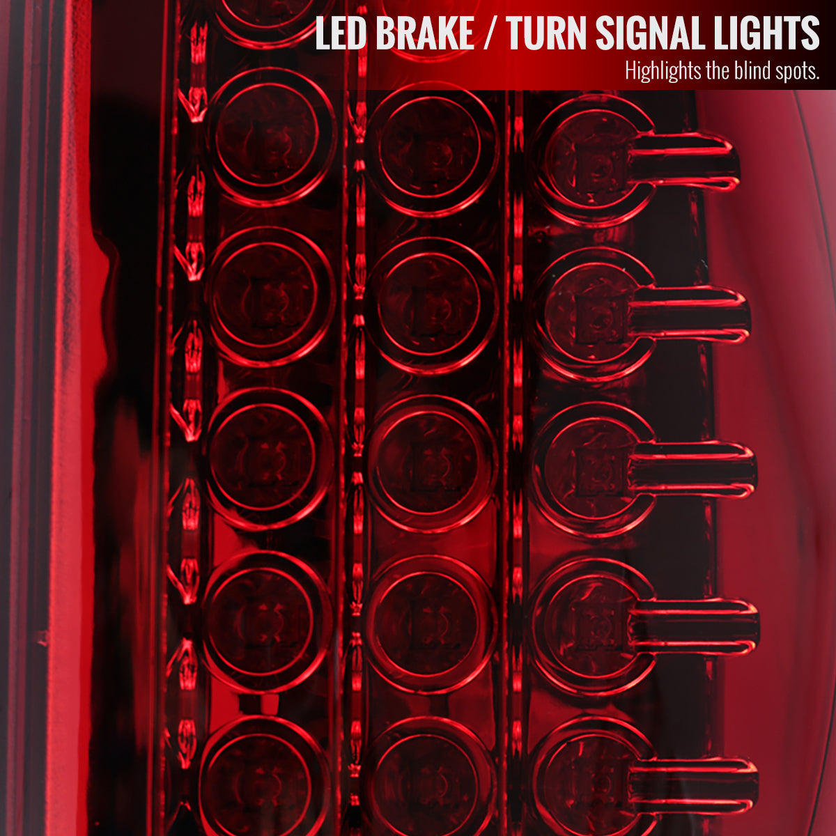 2002-2006 Dodge RAM LED Tail Lights (Chrome Housing/Red Clear Lens)