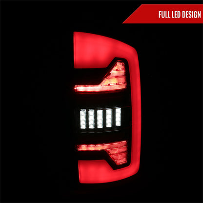 2002-2006 Dodge RAM 1500/2500/3500 Red LED Bar Tail Lights (Matte Black Housing/Smoked Lens)