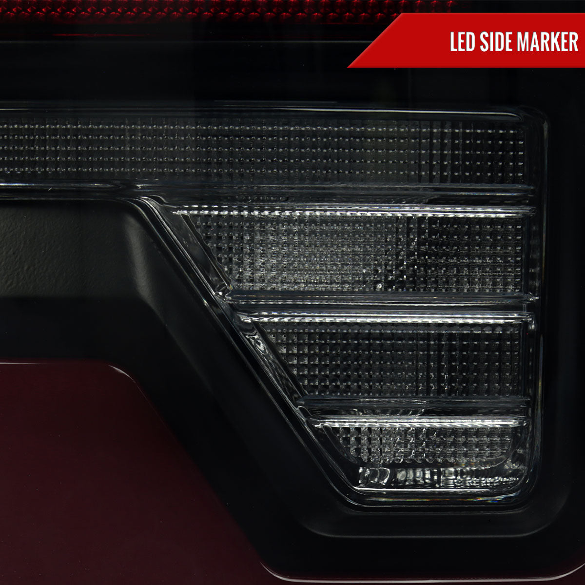 2002-2006 Dodge RAM 1500/2500/3500 Red LED Bar Tail Lights (Matte Black Housing/Smoked Lens)