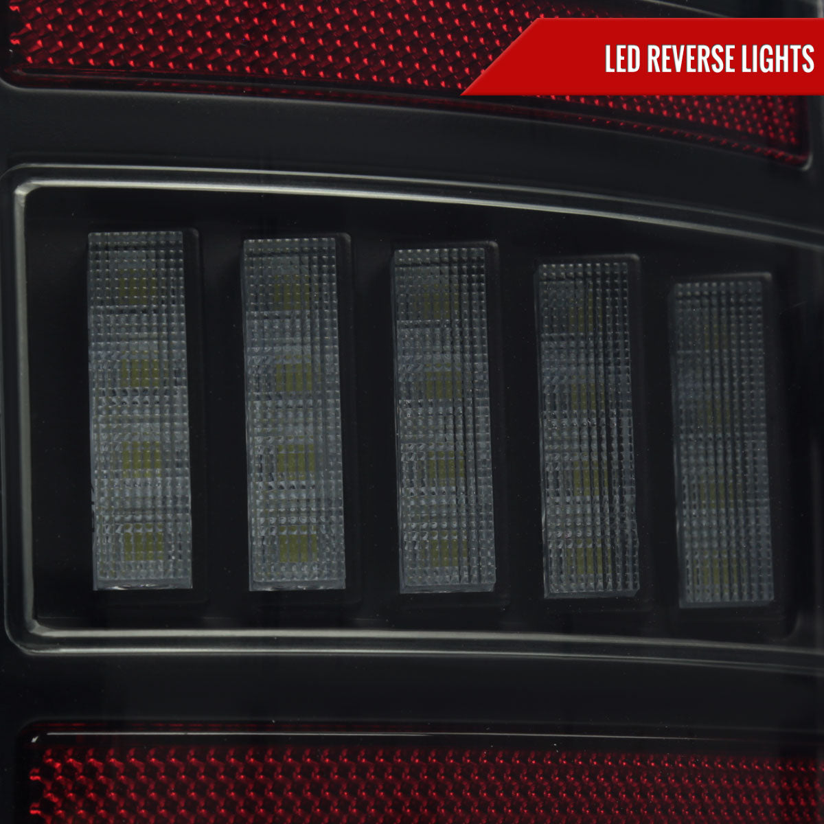 2002-2006 Dodge RAM 1500/2500/3500 Red LED Bar Tail Lights (Matte Black Housing/Smoked Lens)