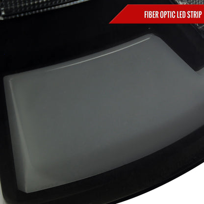 2007-2009 Dodge RAM 1500/2500/3500 White LED Bar Tail Lights (Matte Black Housing/Smoked Lens)
