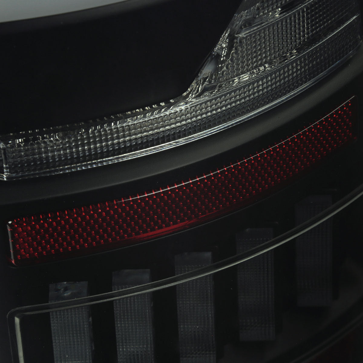 2007-2009 Dodge RAM 1500/2500/3500 White LED Bar Tail Lights (Matte Black Housing/Smoked Lens)
