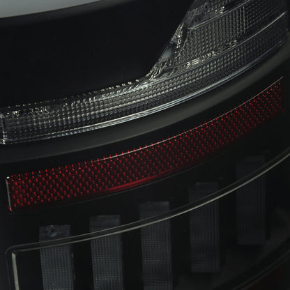 2007-2009 Dodge RAM 1500/2500/3500 White LED Bar Tail Lights (Matte Black Housing/Smoked Lens)