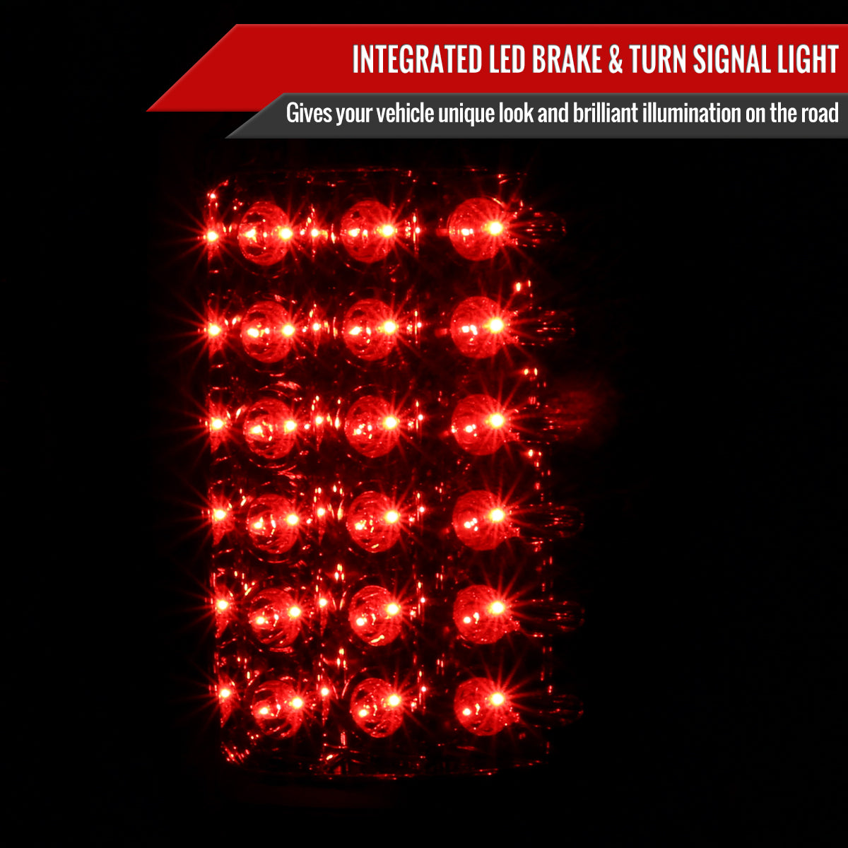 2007-2009 Dodge RAM LED Tail Lights (Chrome Housing/Clear Lens)