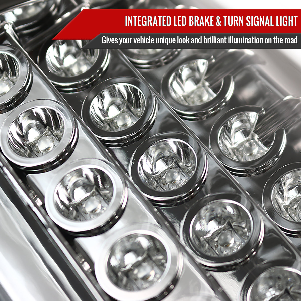 2007-2009 Dodge RAM LED Tail Lights (Chrome Housing/Clear Lens)