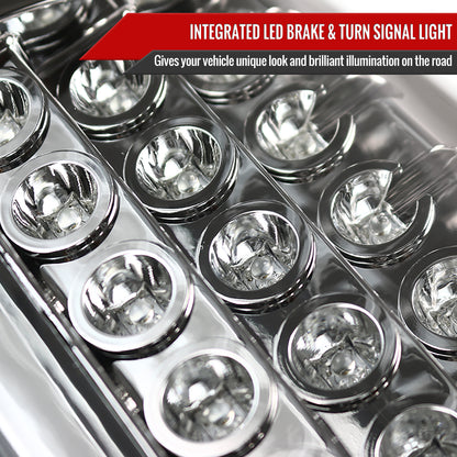 2007-2009 Dodge RAM LED Tail Lights (Chrome Housing/Clear Lens)