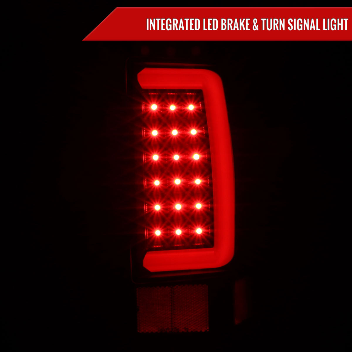 2007-2009 Dodge RAM 1500/2500/3500 LED Tail Lights (Matte Black Housing/Clear Lens)
