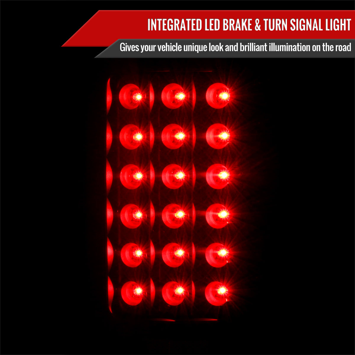 2007-2009 Dodge RAM LED Tail Lights (Matte Black Housing/Clear Lens)