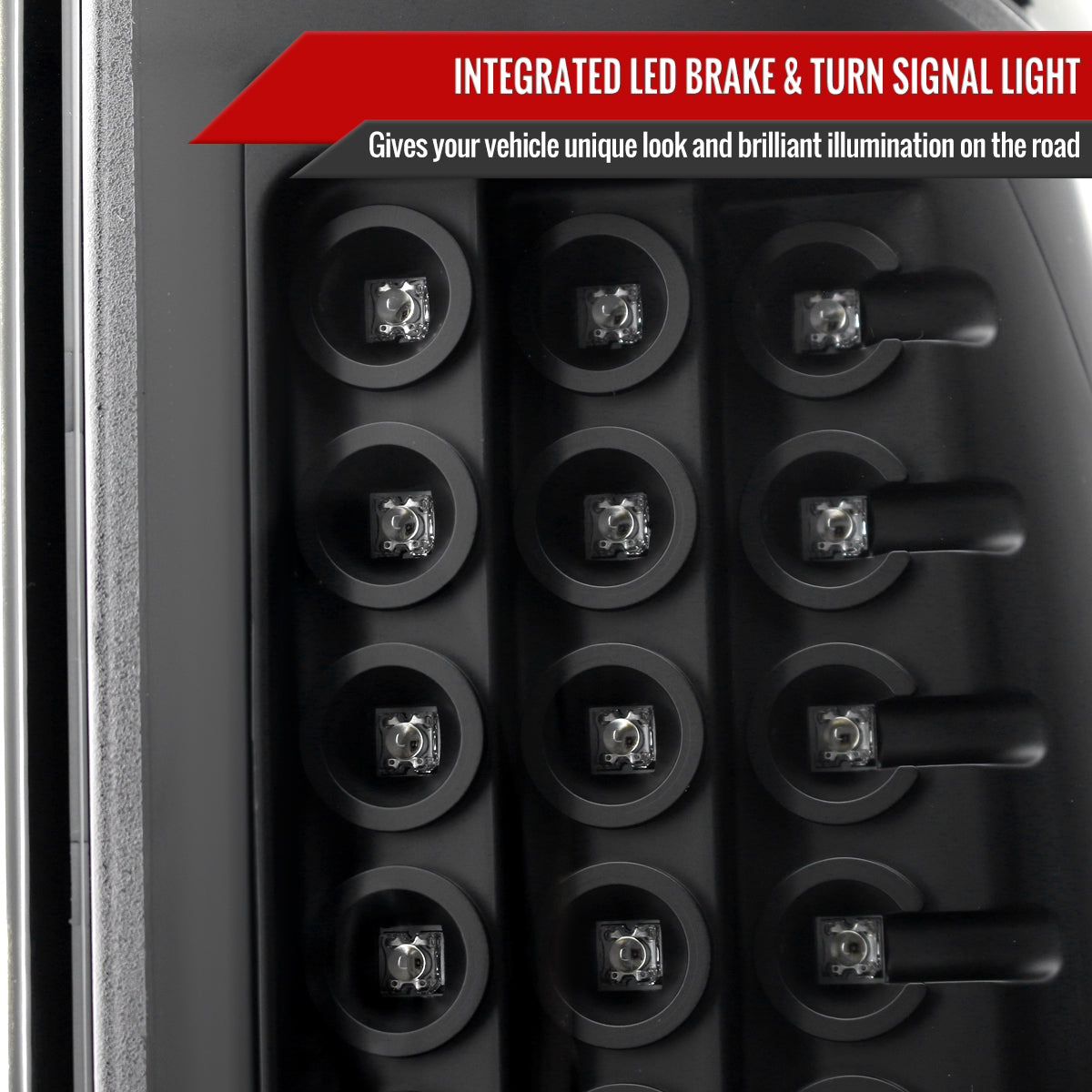 2007-2009 Dodge RAM LED Tail Lights (Matte Black Housing/Clear Lens)