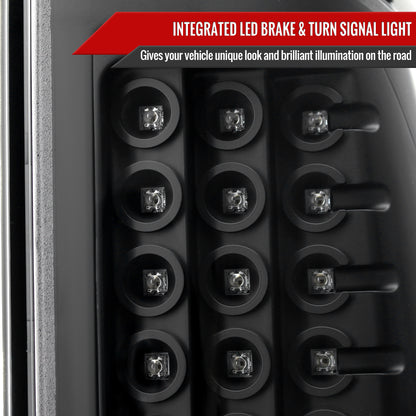 2007-2009 Dodge RAM LED Tail Lights (Matte Black Housing/Clear Lens)